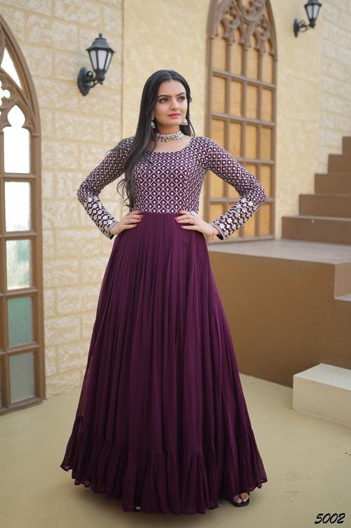 Vamika Vol 5 Designer Georgette Readymade Gown Collection