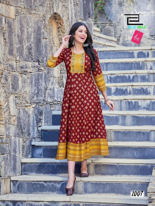 Blue Hills Sensational Fancy Long Anarkali Kurti Collection