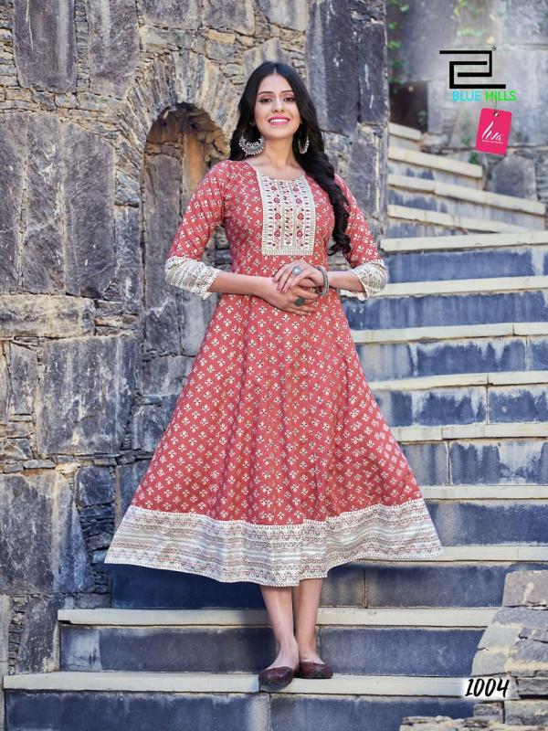 Blue Hills Sensational Fancy Long Anarkali Kurti Collection