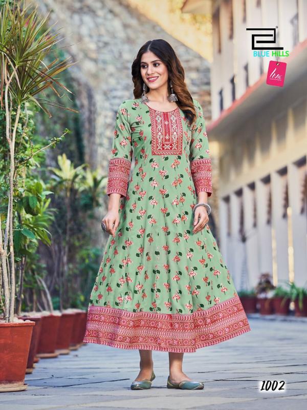 Blue Hills Sensational Fancy Long Anarkali Kurti Collection