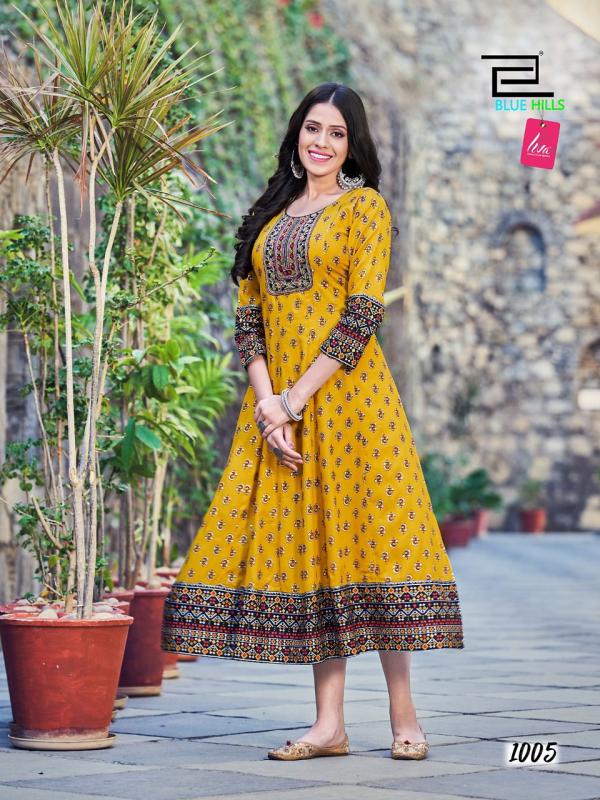 Blue Hills Sensational Fancy Long Anarkali Kurti Collection