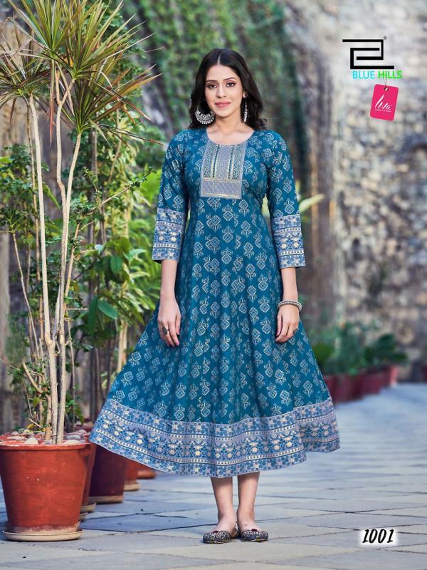 Blue Hills Sensational Fancy Long Anarkali Kurti Collection