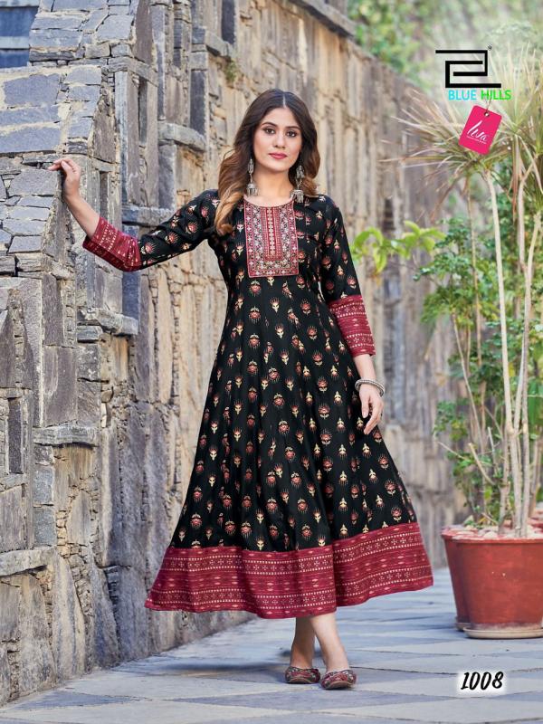 Blue Hills Sensational Fancy Long Anarkali Kurti Collection