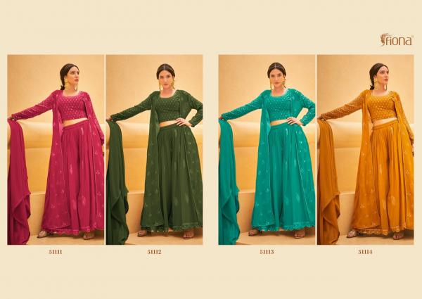 Fiona Crop Top Georgette Designer Salwar Suit Collection