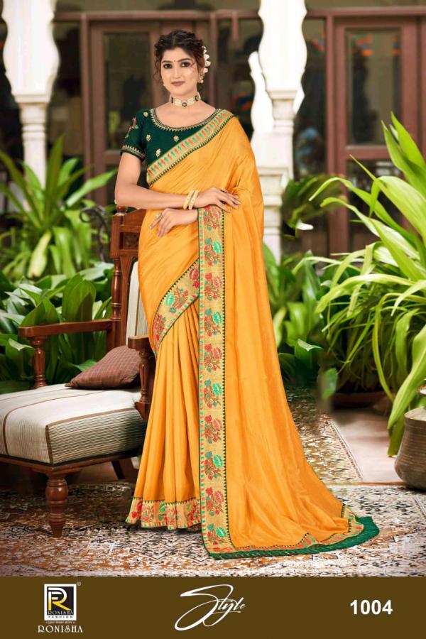 Ronisha Style Designer Fancy Art Silk Saree Collection