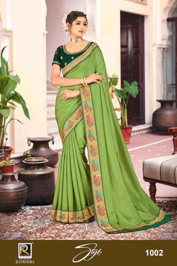Ronisha Style Designer Fancy Art Silk Saree Collection