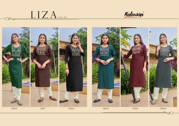 Kalaroop Liza Vol 3 Rayon Fancy Designer Kurti Collection