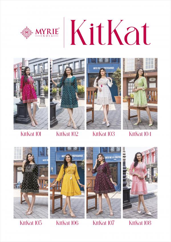 Myrie Kitkat Fancy Short Designer Kurti Collection