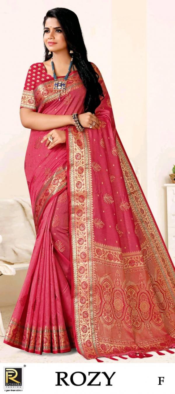 Ronisha Rozy Designer Silk  Banarasi Saree Collection 