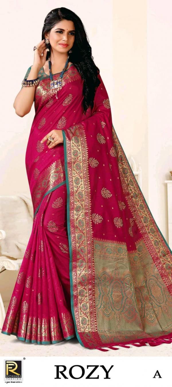 Ronisha Rozy Designer Silk  Banarasi Saree Collection 