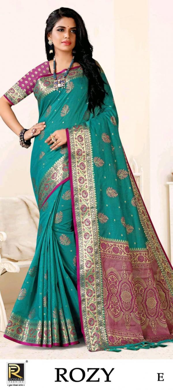 Ronisha Rozy Designer Silk  Banarasi Saree Collection 