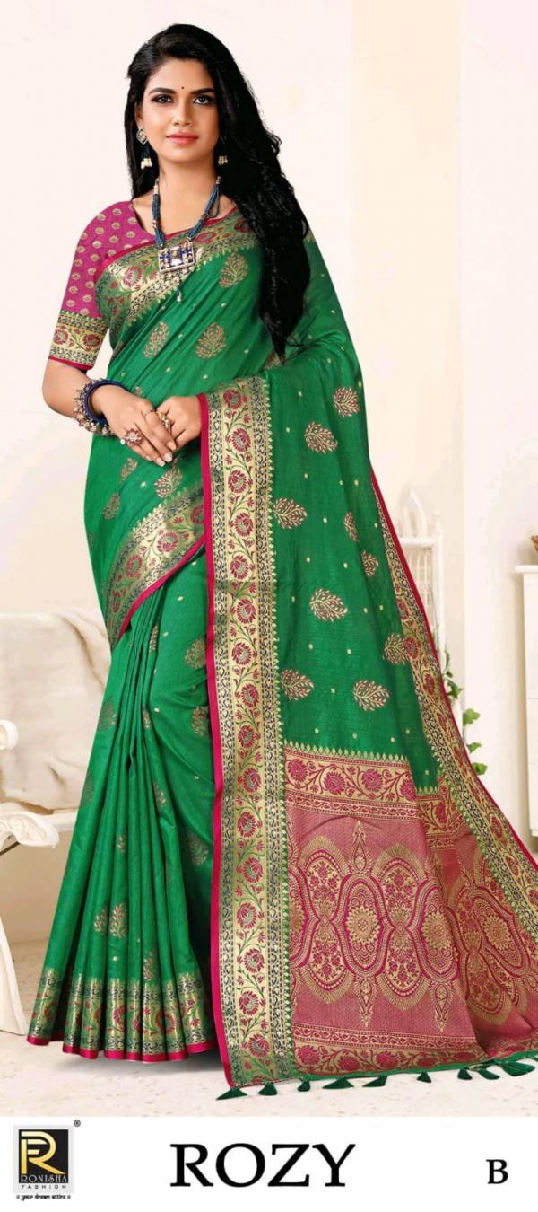 Ronisha Rozy Designer Silk  Banarasi Saree Collection 