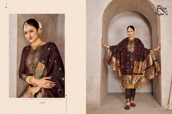 Rnx Minakari Paithni Vol 1 Silk Designer Dress Material Collection