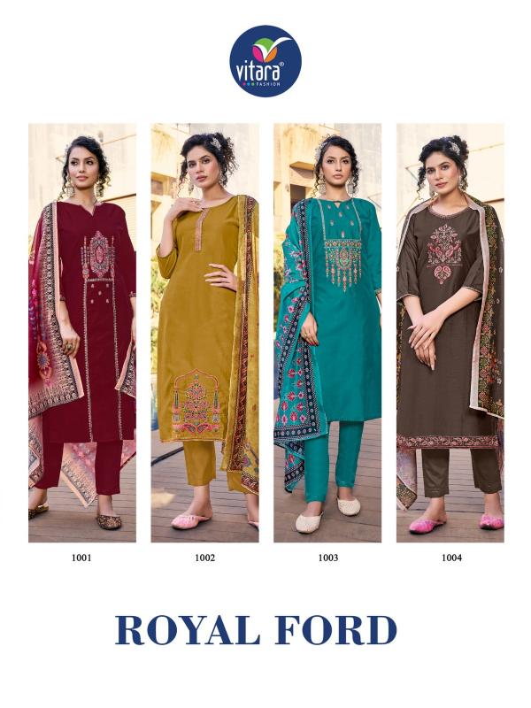 Vitara Royal Ford Designer Kurti With Bottom Dupatta Collection