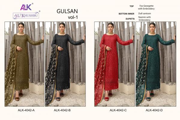 Alk Khushbu Gulsan Vol 1 Georgette Ocassional Pakistani Suit Collection