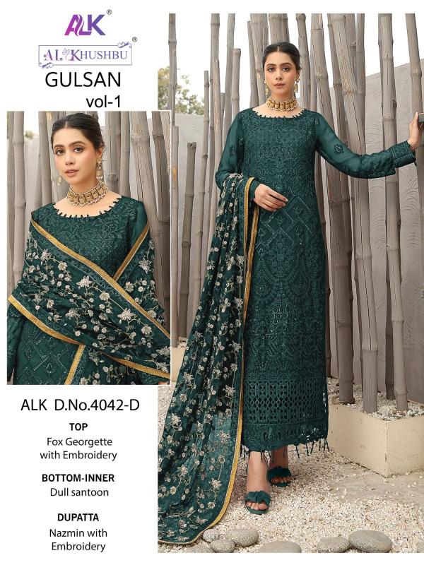 Alk Khushbu Gulsan Vol 1 Georgette Ocassional Pakistani Suit Collection