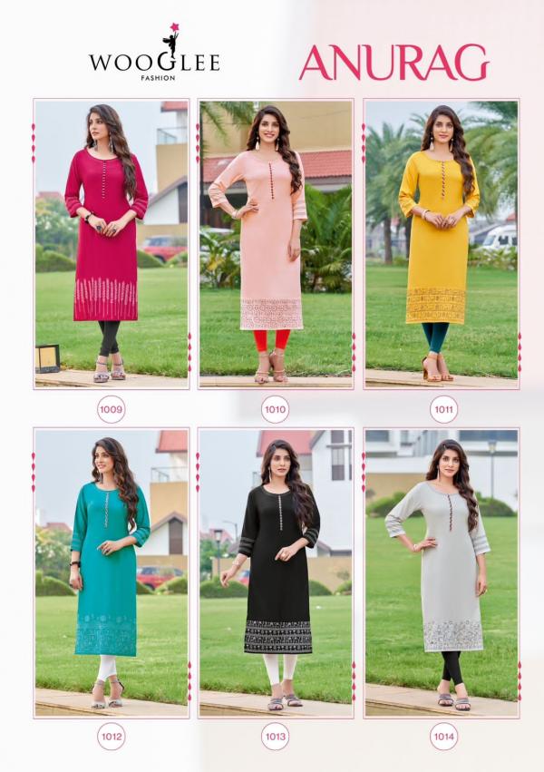 Wooglee Anurag Fancy Styles Designer Long Kurti Collection