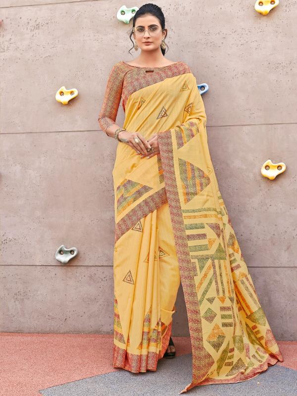 Apple Womniya Vol 18 Fancy Look Bhagalpuri Silk Saree Collection