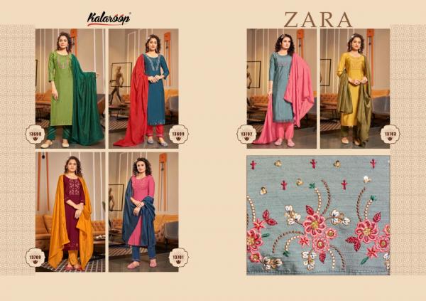 Kalaroop Zara Fancy Designer Kurti With Bottom Dupatta Collection