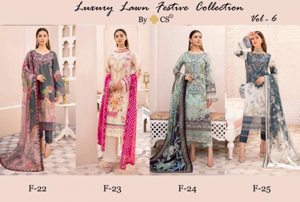 Luxury Lawn Festive Collection Vol 6 Pakistani Dress Material 