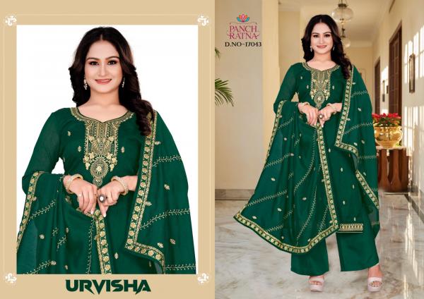 panch ratna urvisha vichitra silk gorgeous look salwar suit catalog