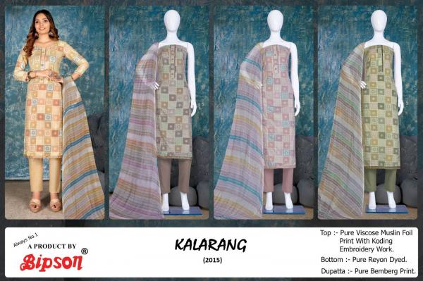 Bipson Kalarang 2015 Viscose Designer Dress Material Collection