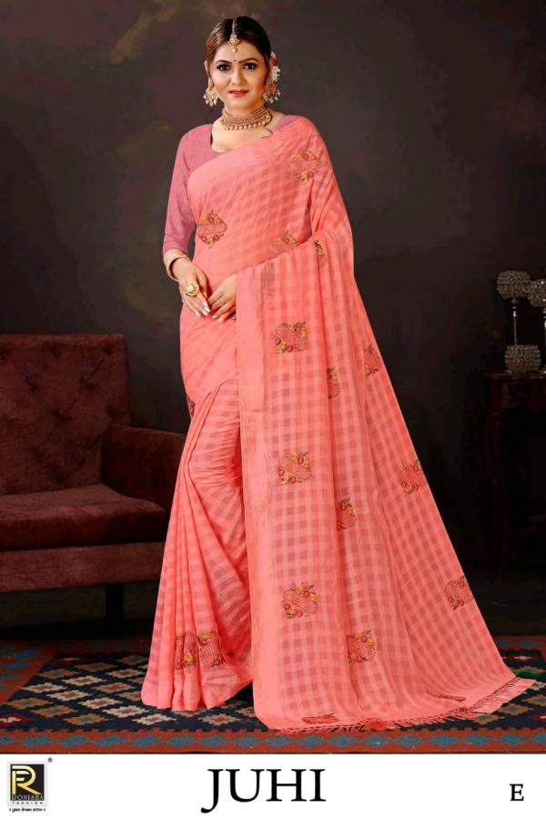 Ronisha Juhi Beautiful Designer Georgette Sarees Collection 