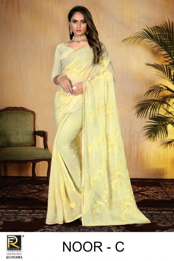Ronisha Noor Fancy Exclusive Designer Chiffon Saree Collection