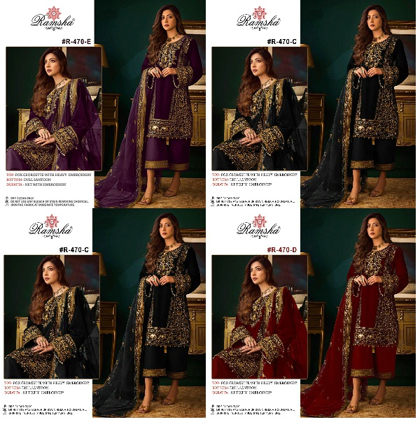 Ramsha R 470 Nx Fancy Heavy Designer Pakistani Suit Collection