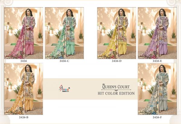 Shree Queens Court Hit Color Edition Cotton Dupatta Pakistani Suit Collection