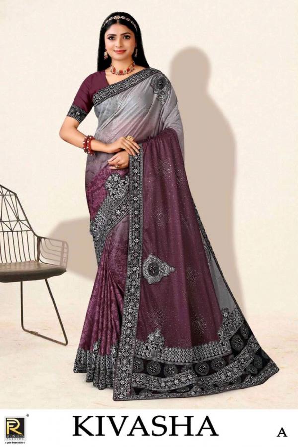 Ronisha Kivasha Exclusive Designer Embroidery Saree Collection 