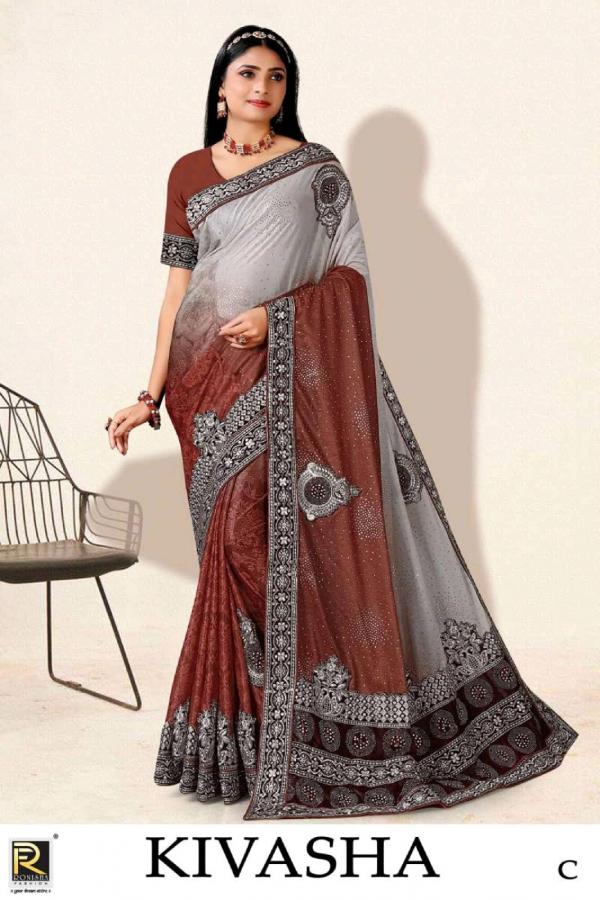 Ronisha Kivasha Exclusive Designer Embroidery Saree Collection 
