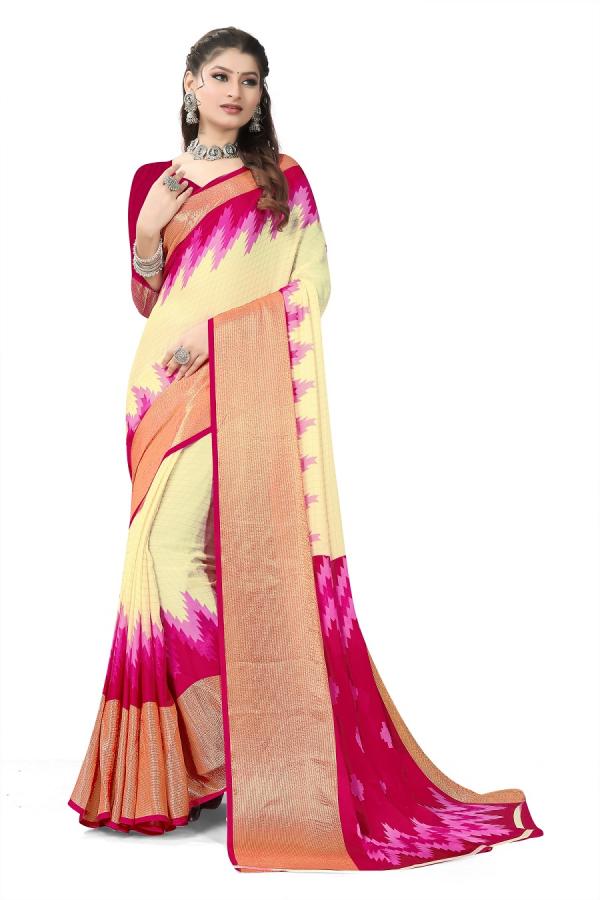 Monalisha 105 New Casual Wear Fancy Chiffon Saree Collction