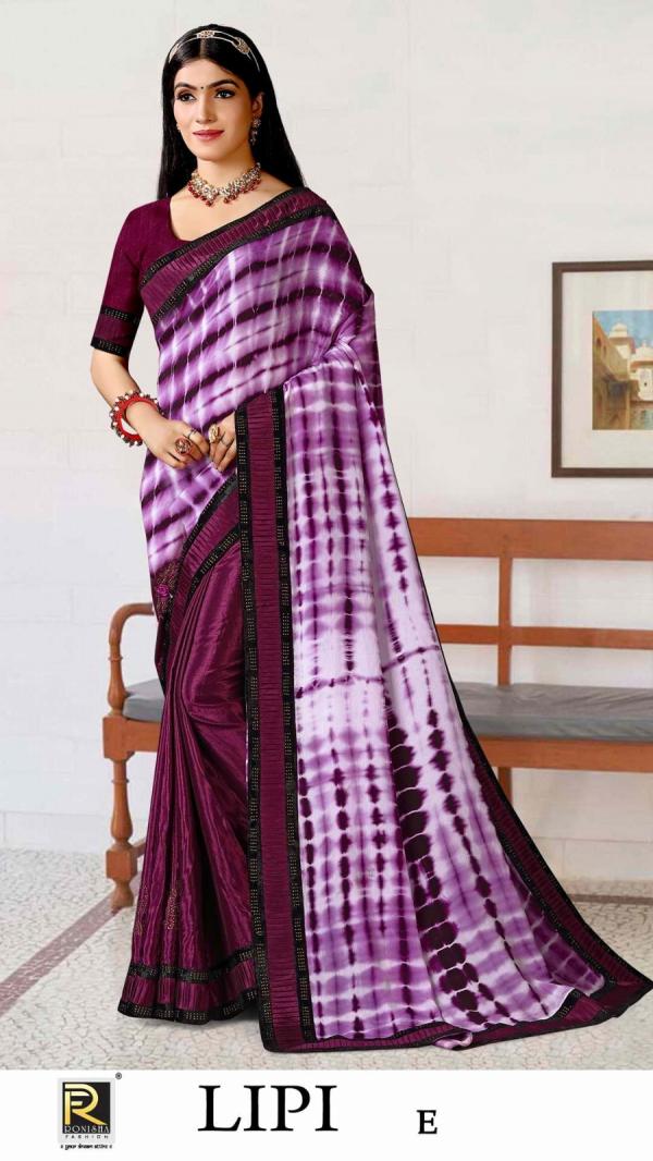 Ronisha Lipi Styles Chinon Bollywood Fancy Saree Collection 