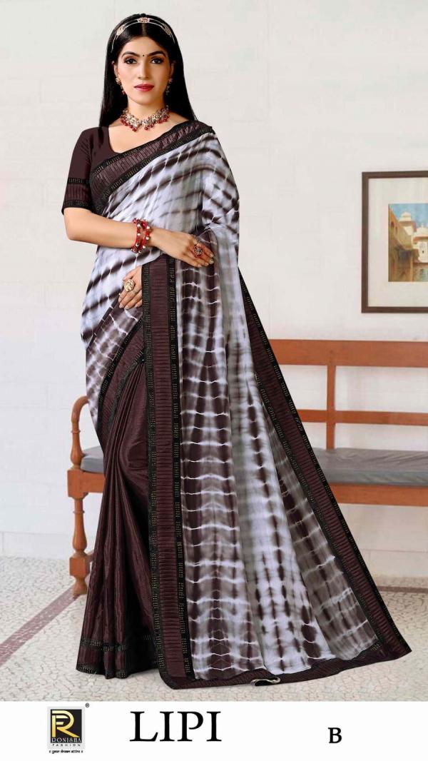 Ronisha Lipi Styles Chinon Bollywood Fancy Saree Collection 