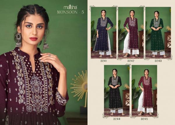 Maisha Monsoon 5 New Designer Kurti With Bottom Collection