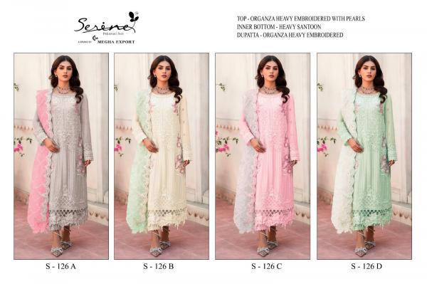 Serine S 126 A To D Exclusive organza Designer Pakistani Suit Collection