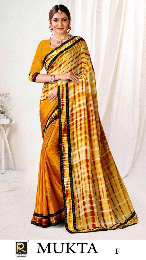 Ronisha Mukta New Bollywood Style Fancy Saree Collection 