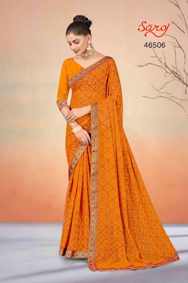 Saroj Vibhaa Occasional Designer Shimmer Silk Saree Collection