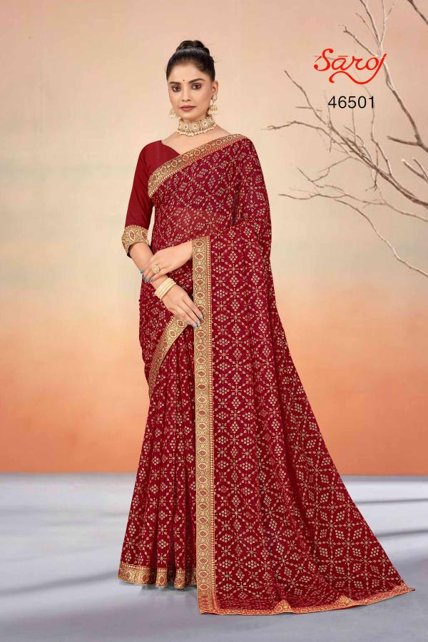 Saroj Vibhaa Occasional Designer Shimmer Silk Saree Collection