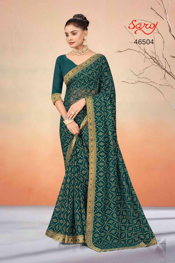 Saroj Vibhaa Occasional Designer Shimmer Silk Saree Collection