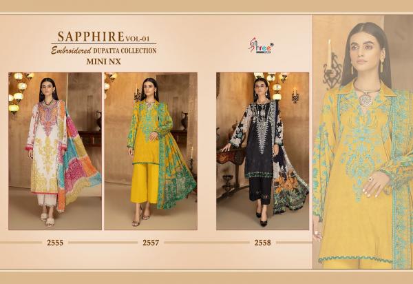 Shree Sapphire Vol 1 Mini Nx Chiffon Dupatta Pakistani Suit Collection