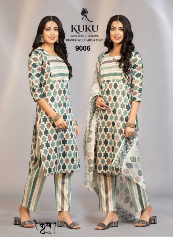 Kuku Katha Vol 1 Cotton Kurti With Bottom Dupatta Collection