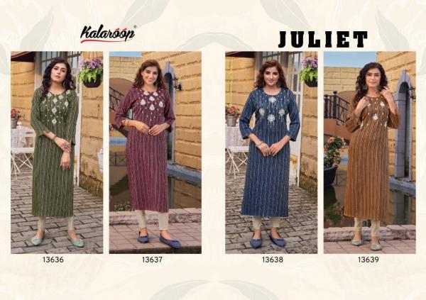 Kalaroop Juliet Fancy Rayon Designer Long Kurti Collection