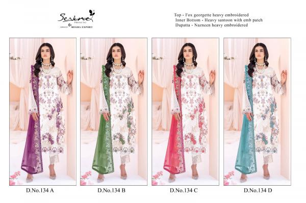 Serine S 134 A To D Fancy Georgette Pakistani Suit Collection