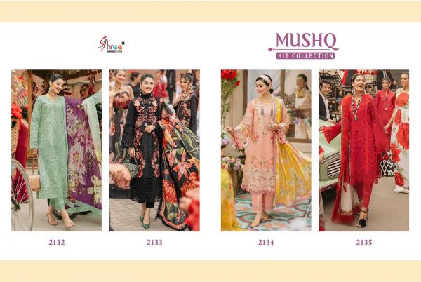 Shree Mushq 2132 To 2135 Cotton  Designer Pakistani Suits collection