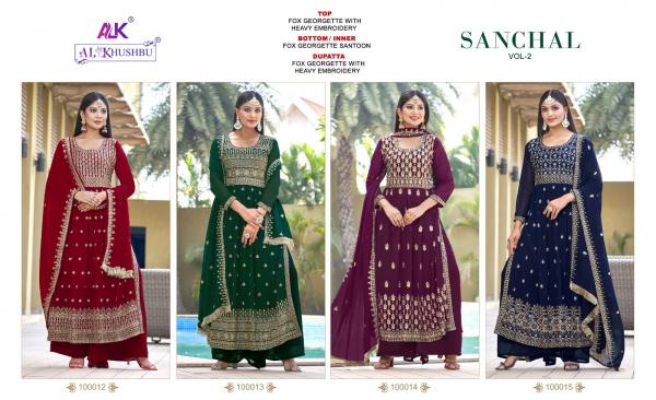 Alk Khushbu Sanchal Vol 2 Ocassional Georgette Pakistani Suit Collection