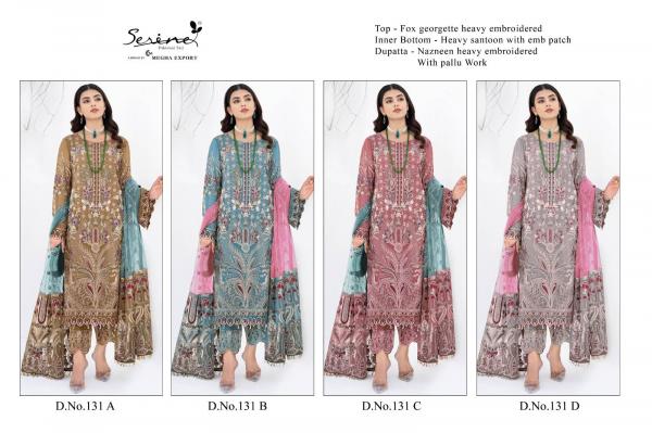 Serine S 131 A To D Fancy Georgette  Designer Pakistani Suit Collection