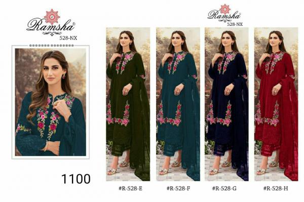 Ramsha R 528 Nx Georgette Designer Pakistani Suit Collection