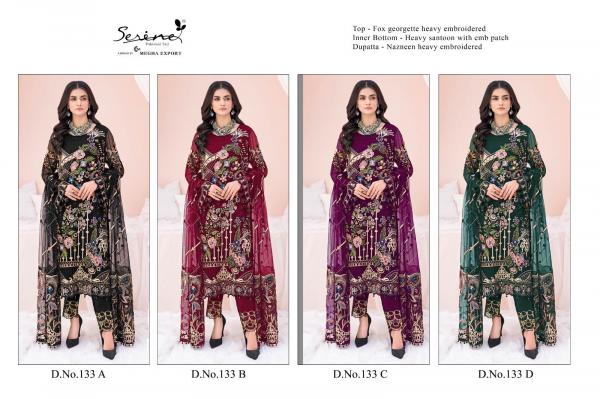 Serine S 133 A To D New Georgette Designer Pakistani Suit Collection